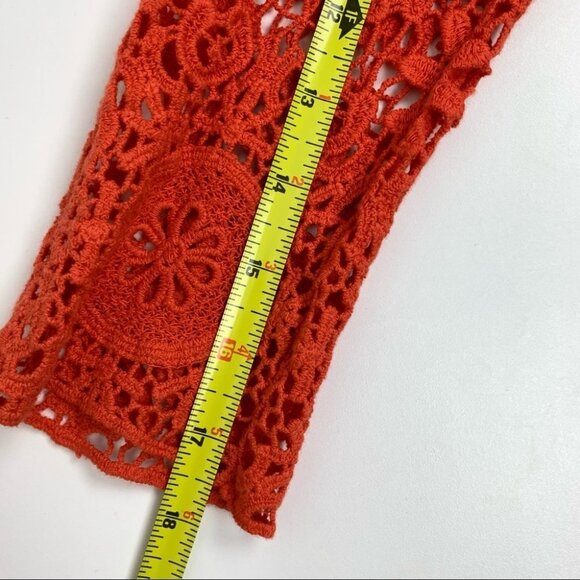 LINGADORE  Orange Crocheted Sweater - Picture 5 of 5
